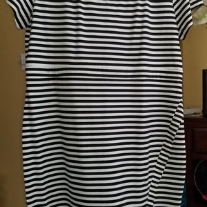 A black and white dress